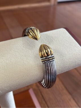 Vintage Inspired Mixed Metal Ornate Cuff Bracelet